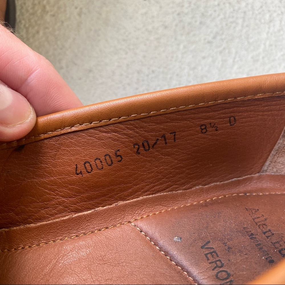 Allen Edmonds Verona Italian Loafers Men’s Size 8.5 D Saddle Tan Walnut Horsebit - Picture 9 of 11